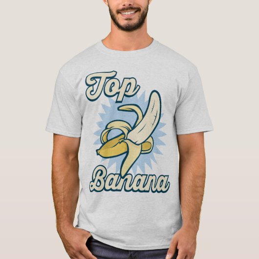Top Banaan Nummer Een Grappige Retro Slogan T-Shir (Voorkant)