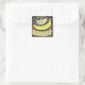 Top banaan. vierkante sticker (Tas)