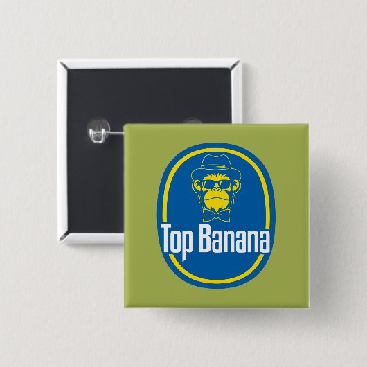 Top Banana 2-inch Square Button (Voorkant /achterkant)