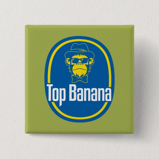 Top Banana 2-inch Square Button (Voorkant)