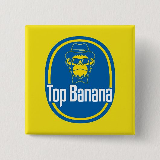 Top Banana 2-inch Square Button (Voorkant)