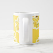 Top Banana Fun Motivatie Yellow Toon Pattern Grote Koffiekop (Achterkant)