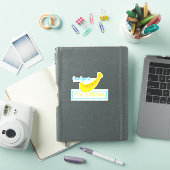 TOP BANANA, jouw naam, leuk, gele banaan, humor Sticker (iPad Cover)