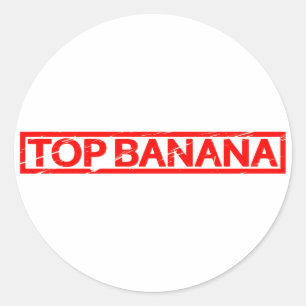 Top Banana Stamp Ronde Sticker
