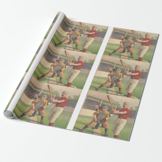 TOP Baseball Pastime Cadeaupapier (Uitgerold)