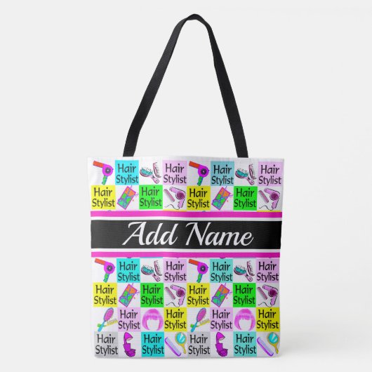 TOP BEOORDEELDE KAPSTER STYLIST GEPERSONALISEERD TOTE BAG (Voorkant)