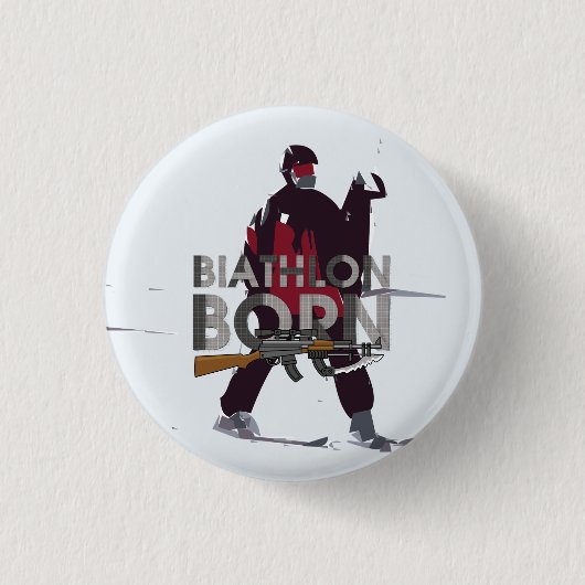 TOP Biatlon Geboren Ronde Button 3,2 Cm (Voorkant)