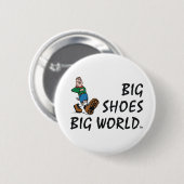 TOP Big Shoes Big World Ronde Button 5,7 Cm (Voorkant /achterkant)