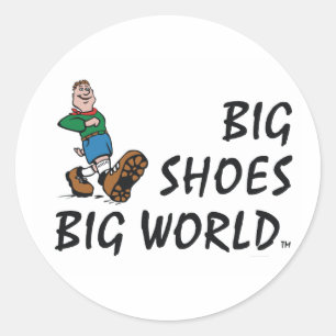 TOP Big Shoes Big World Ronde Sticker