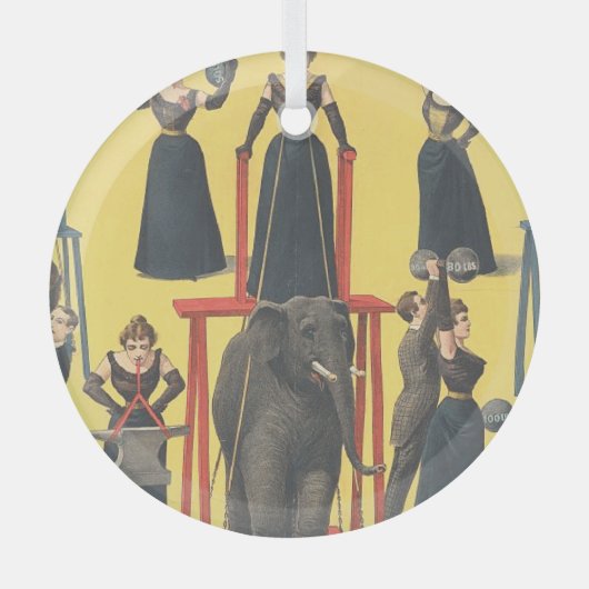 TOP Bodybuilding Girl Glass Ornament (Voorkant)