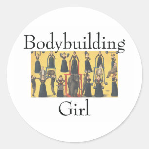 TOP Bodybuilding Girl Ronde Sticker