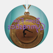 TOP Born for Gymnastics Glass Ornament (Achterkant)