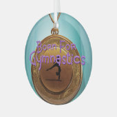 TOP Born for Gymnastics Glass Ornament (Voorkant links)