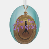 TOP Born for Gymnastics Glass Ornament (Voorkant Rechts)
