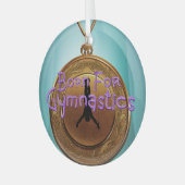 TOP Born for Gymnastics Glass Ornament (Voorkant links)