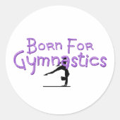 TOP Born for Gymnastics Ronde Sticker (Voorkant)