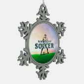 TOP Born to Play Soccer Tin Sneeuwvlok Ornament (Links)