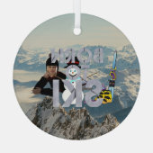 TOP Born to Ski Glass Ornament (Achterkant)