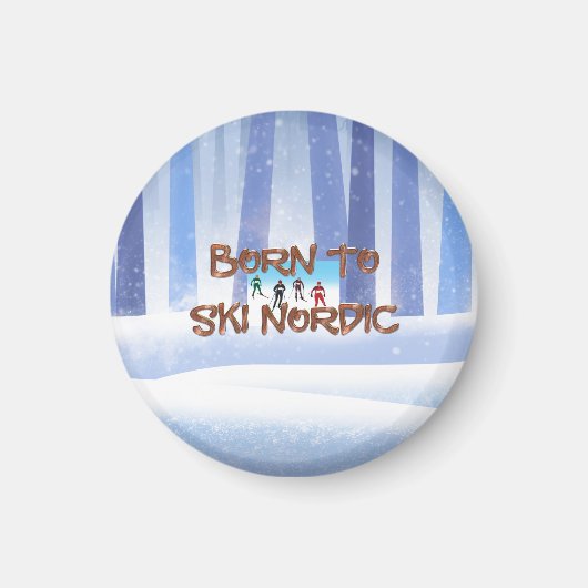 TOP Born to Ski Nordic Magneet (Voorkant)
