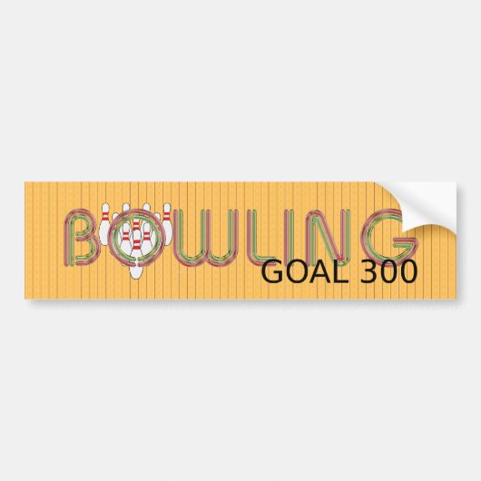 TOP Bowling-doelstelling 300 Bumpersticker (Voorkant)