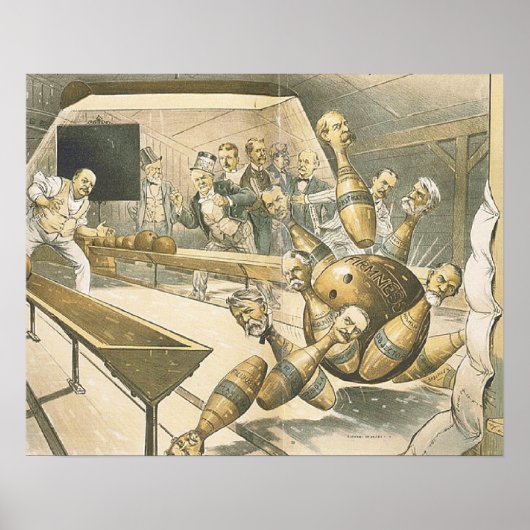 TOP Bowling Old School Poster (Voorkant)