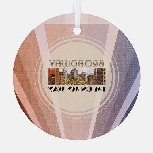 TOP Broadway Star Glass Ornament (Achterkant)