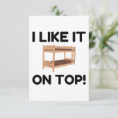 Top Bunk Bed Bedankkaart (Staand voorkant)