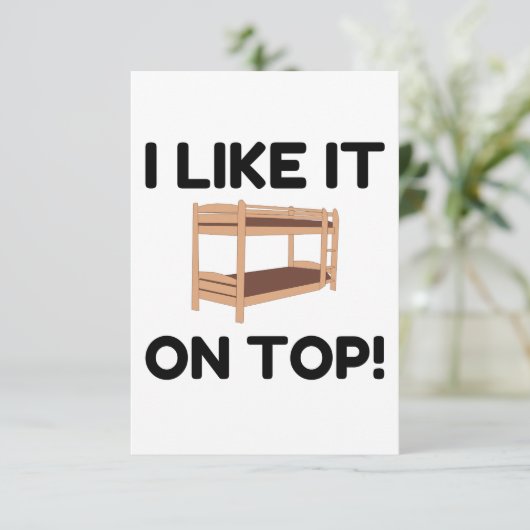 Top Bunk Bed Bedankkaart (Staand voorkant)