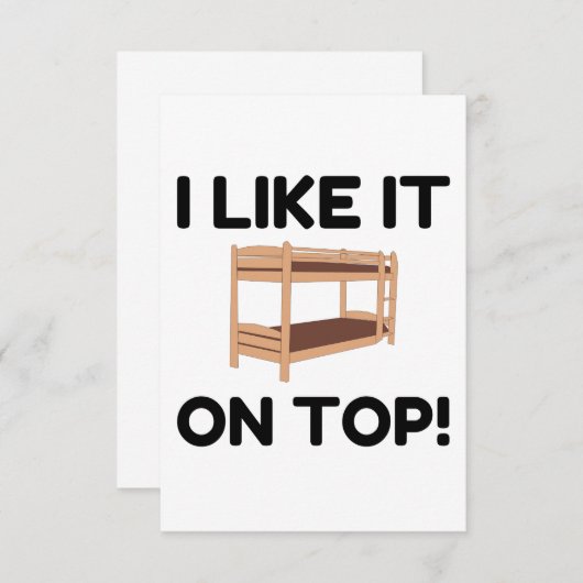 Top Bunk Bed Bedankkaart (Voorkant / Achterkant)