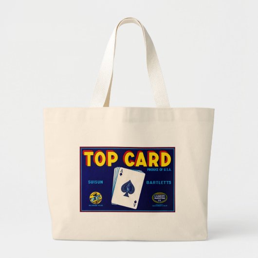Top Card Grote Tote Bag (Voorkant)