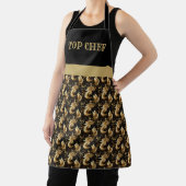 "Top Chef" Marmer Decorative Zwart Gouden Schort (Insitu)