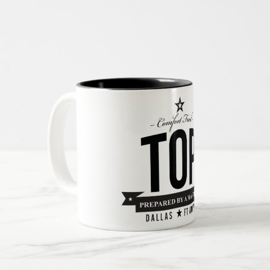 Top Coffee-Mok Tweekleurige Koffiemok (Voorkant links)