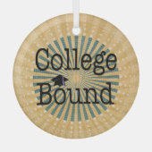 TOP College Bound Glass Ornament (Voorkant)