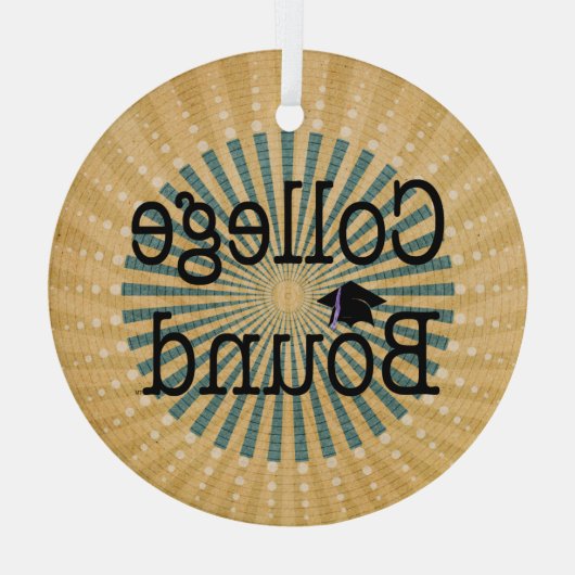 TOP College Bound Glass Ornament (Achterkant)