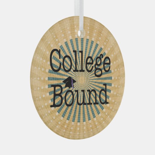 TOP College Bound Glass Ornament (Voorkant Rechts)