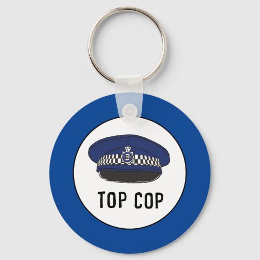 Top Cop. Politieagent of Agent. Sleutelhanger (Voorkant)