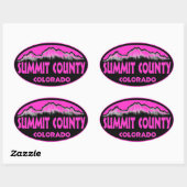 Top County Colorado roze ovaal stickers (Vel)