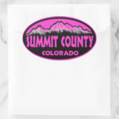 Top County Colorado roze ovaal stickers (Tas)