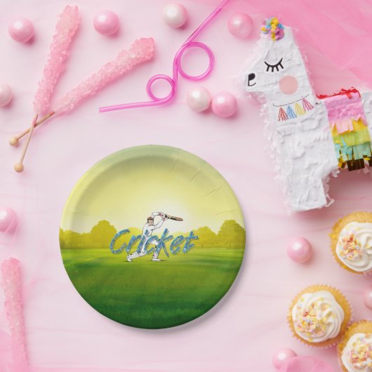 TOP Cricket Papieren Bordje (Feest)