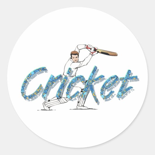 TOP Cricket Ronde Sticker (Voorkant)