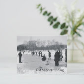 TOP Curling Old School Briefkaart (Staand voorkant)