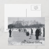 TOP Curling Old School Briefkaart (Voorkant / Achterkant)