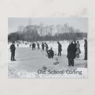 TOP Curling Old School Briefkaart
