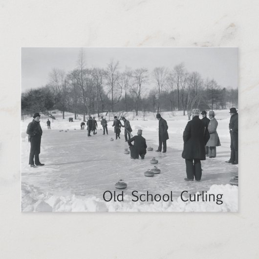 TOP Curling Old School Briefkaart (Voorkant)