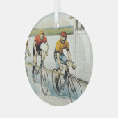 TOP Cycling Old School Glass Ornament (Voorkant links)