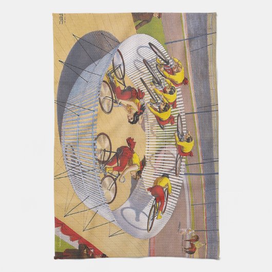 TOP Cycling Yellow Jersey Slogan Theedoek (Verticaal)