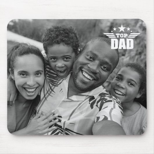 Top Dad Foto Mousepad | Dad Custom Photo Mouse Mat Muismat (Voorkant)