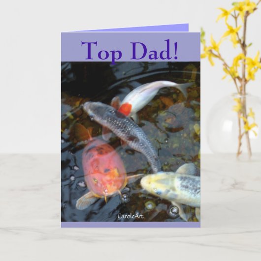 "Top Dad" Vaderdag Kaart (Gele Bloem)