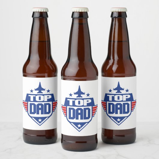 Top Dad vliegtuig Bier Etiket (Flessen)