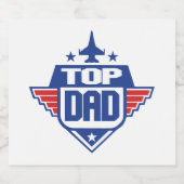 Top Dad vliegtuig Bier Etiket (Enkel label)